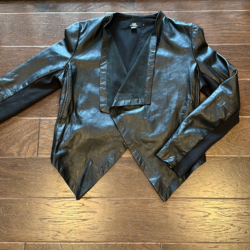 Soft Leather and cotton lined crop jacket